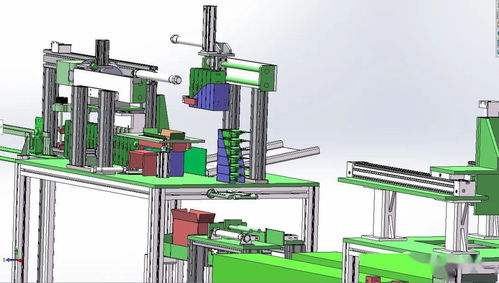 产品自动入箱包装机3d数模图纸 solidworks设计
